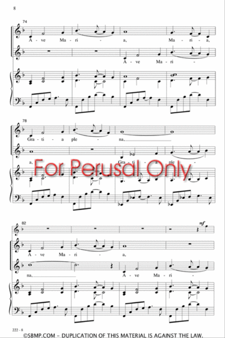 Ave Maria - SSA Octavo SSA scores gallery preview page 8