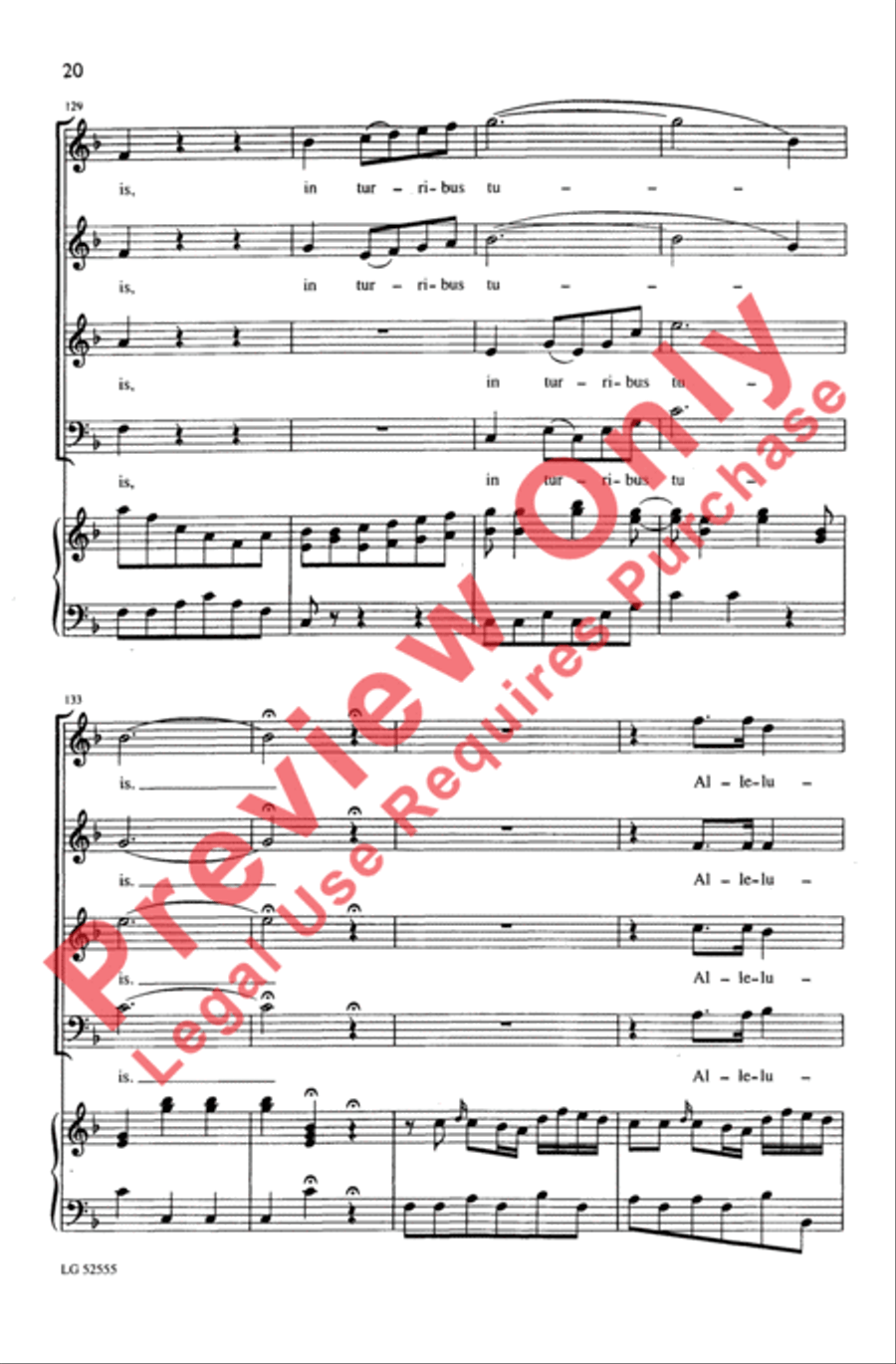 Laetatus Sum 4-Part scores gallery preview page 20