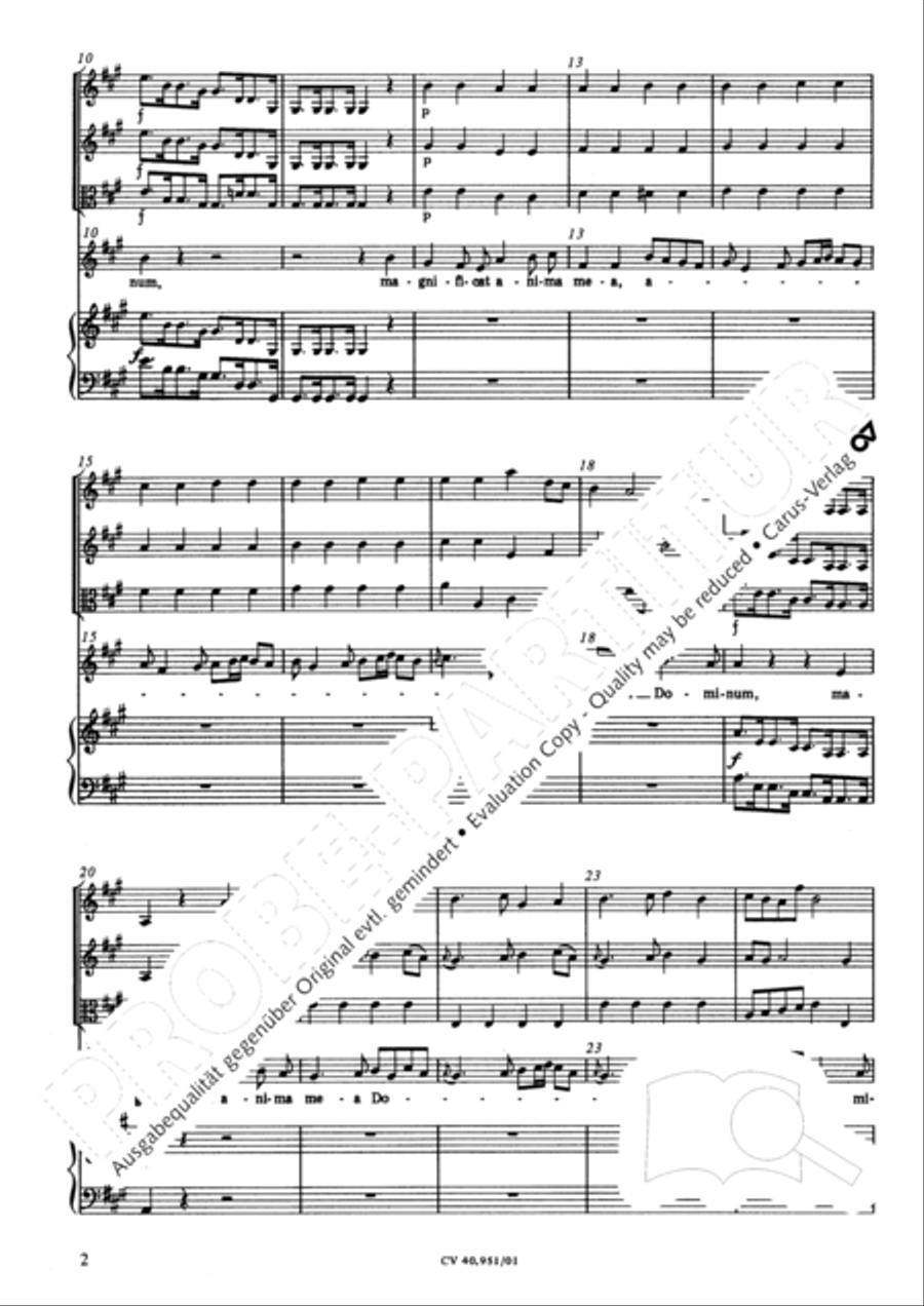 Magnificat in A 4-Part scores gallery preview page 9