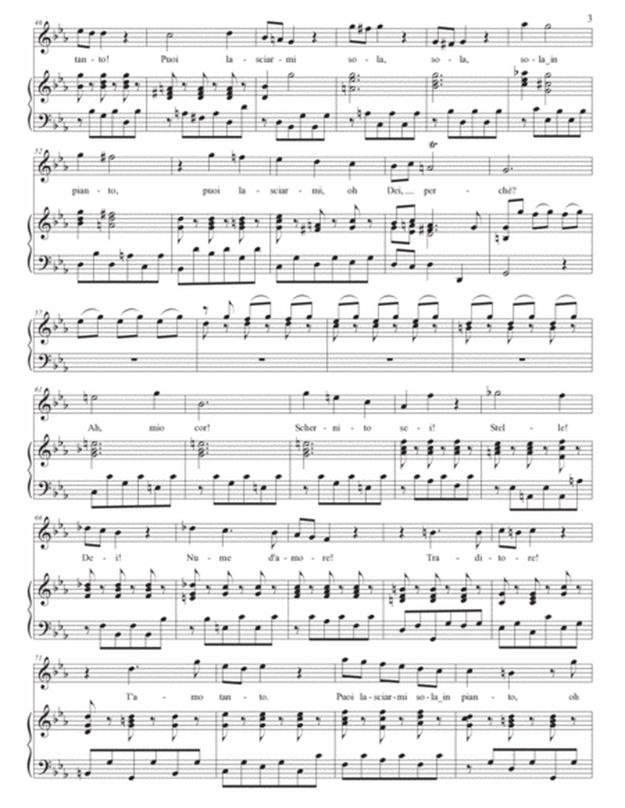 HANDEL: Ah, mio cor! (original key + Baroque pitch key)