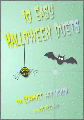 Book cover for 10 Easy Halloween Duets for Clarinet and Violin