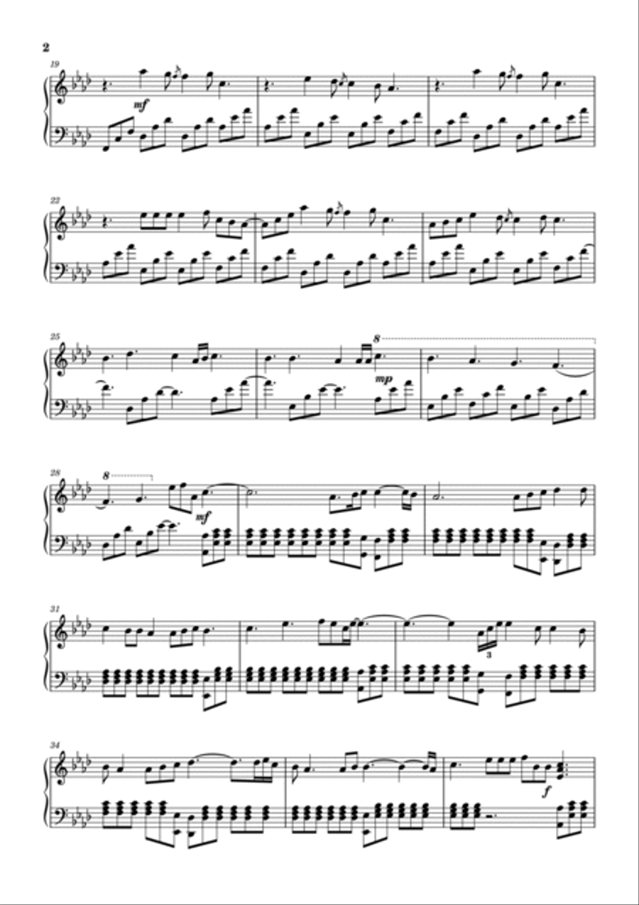 Perfect Perfect Piano Solo scores gallery preview page 2