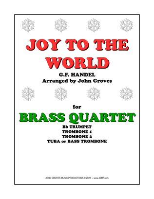 Book cover for Joy To The World - Trumpet, 2 Trombone, Tuba (Brass Quartet)