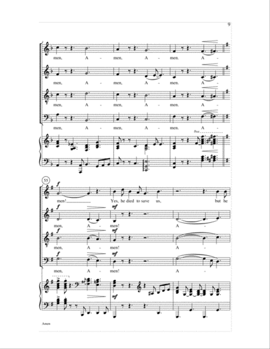 Amen 4-Part scores gallery preview page 9
