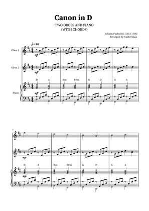 Canon in D - Oboe Duet with Piano