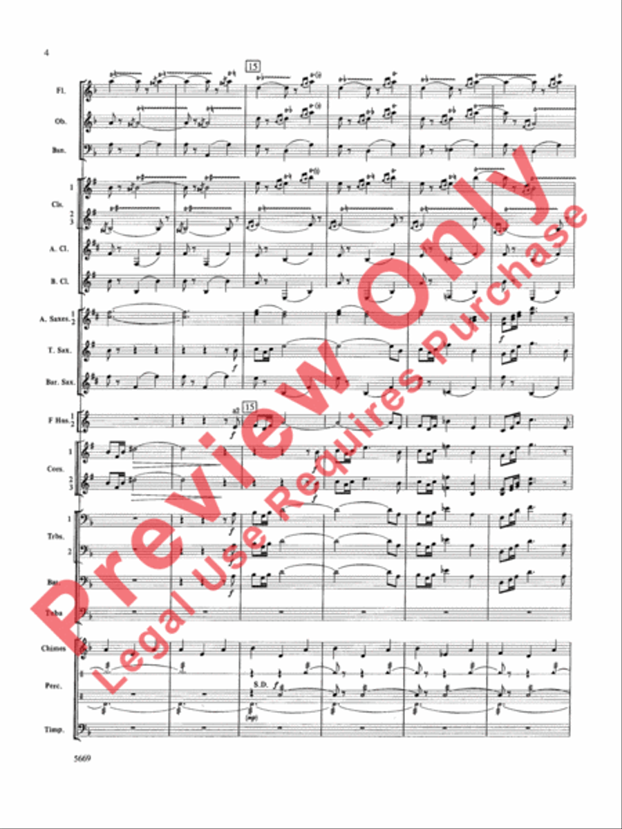 Ride of the Valkyries Concert Band scores gallery preview page 5