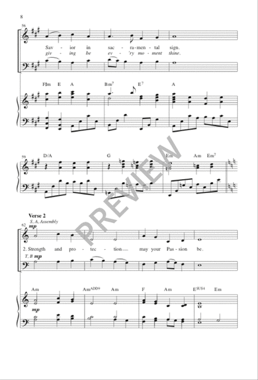 O Sacrament Most Holy O Sacrament Most Holy 4-Part scores gallery preview page 9