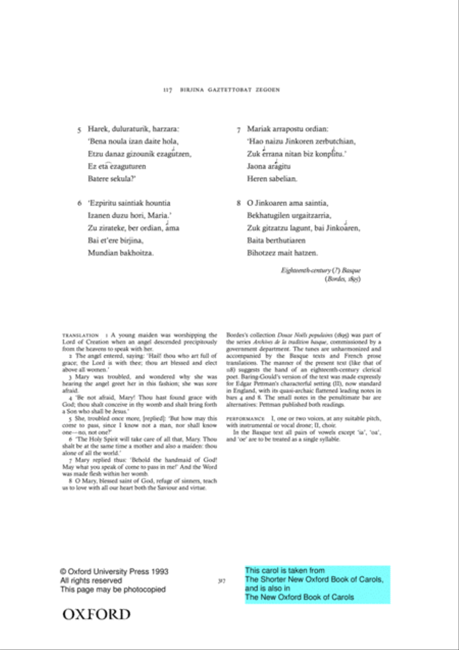 The Shorter New Oxford Book of Carols 4-Part scores gallery preview page 23