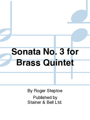 Book cover for Sonata No. 3 for Brass Quintet