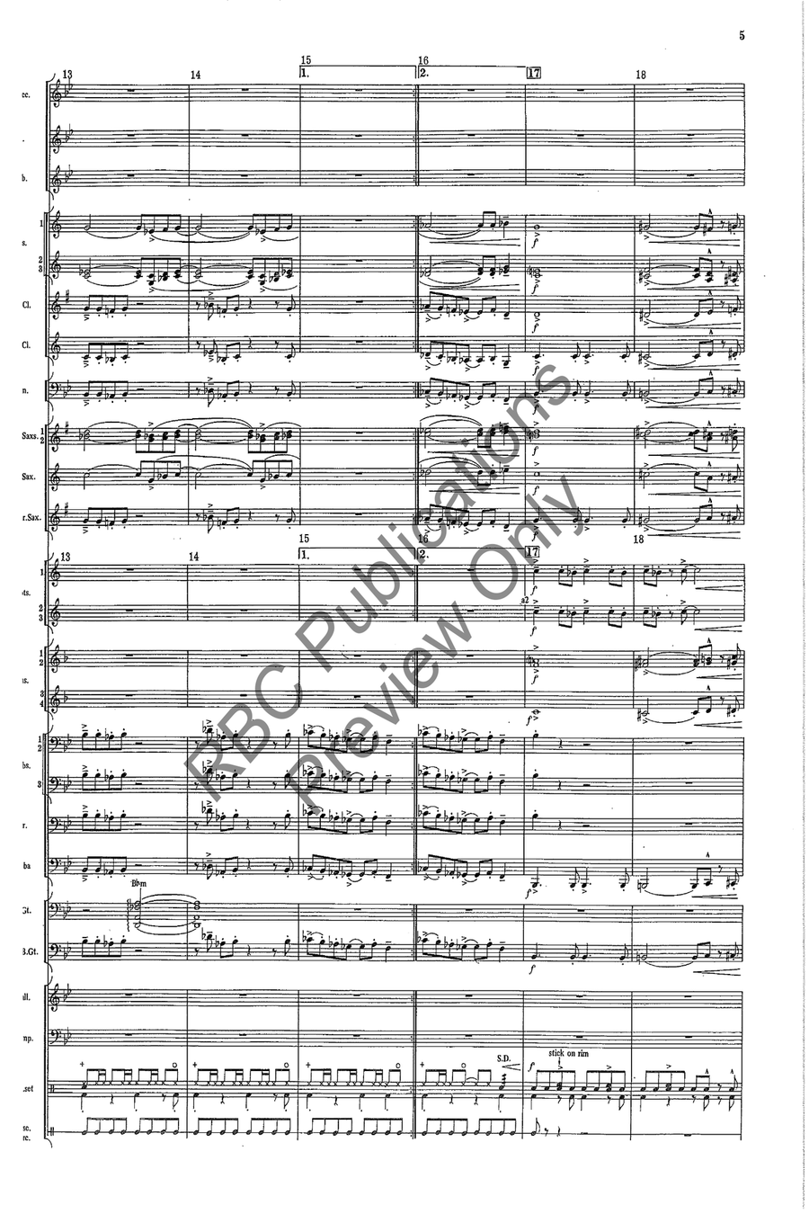 Magnum Blues Concert Band scores gallery preview page 6