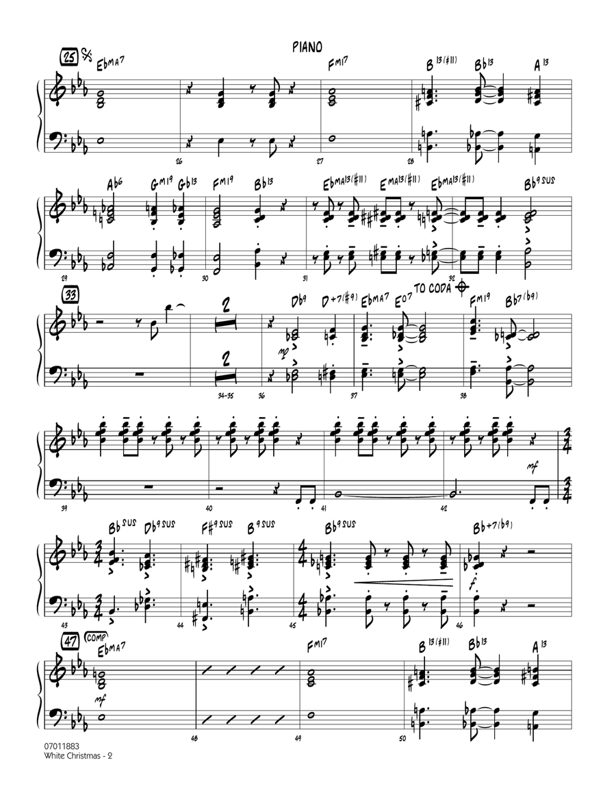 White Christmas - Piano Jazz Ensemble scores gallery preview page 2