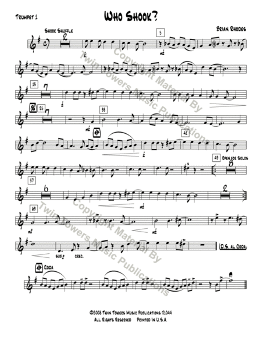 Who Shook? Jazz Ensemble scores gallery preview page 22