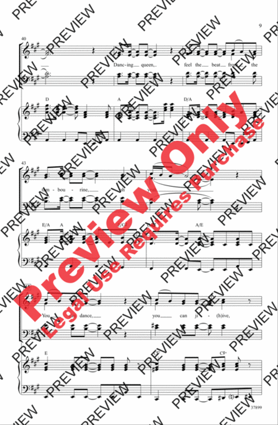 Dancing Queen 4-Part scores gallery preview page 9