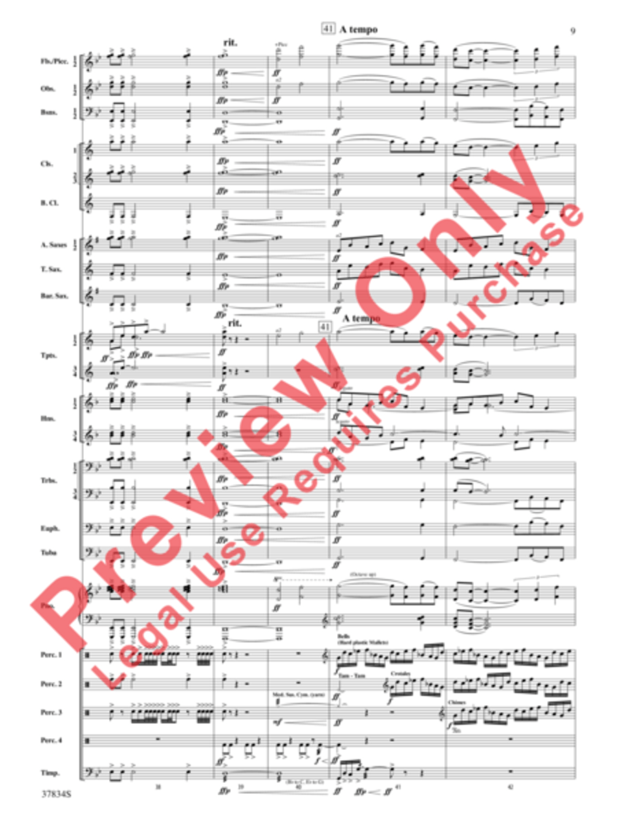 Poor Wayfaring Stranger Concert Band scores gallery preview page 10