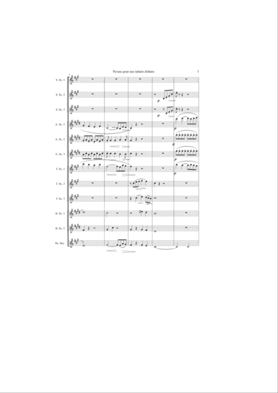Pavane pour une infante défunte Woodwind Ensemble scores gallery preview page 3