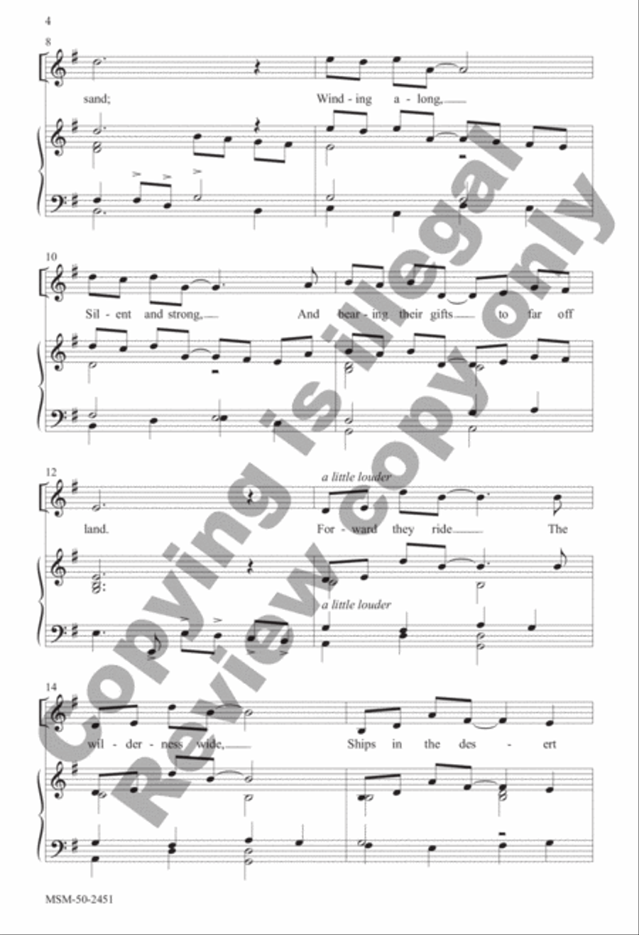 Wandering Kings Unison Choir scores gallery preview page 3