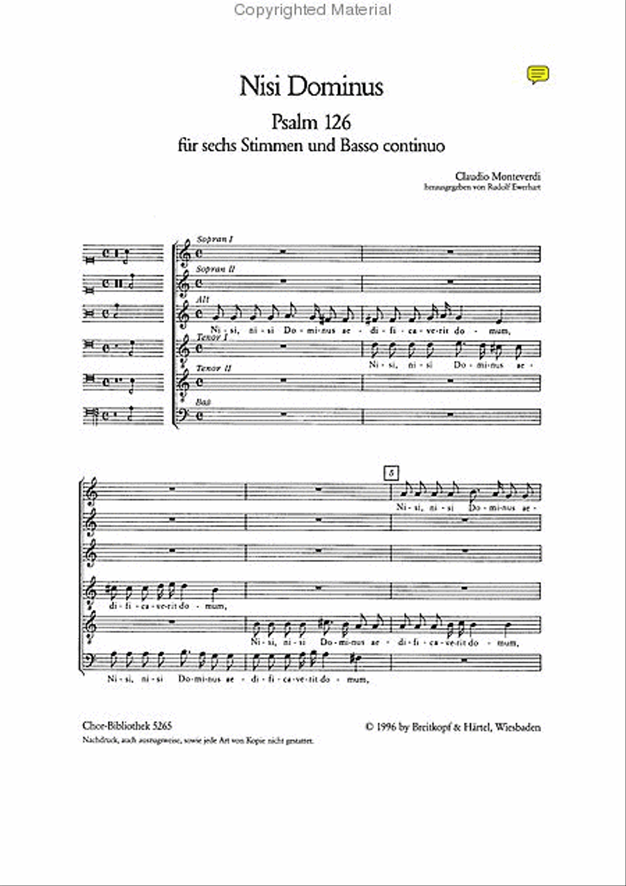 Nisi Dominus Choir scores gallery preview page 2