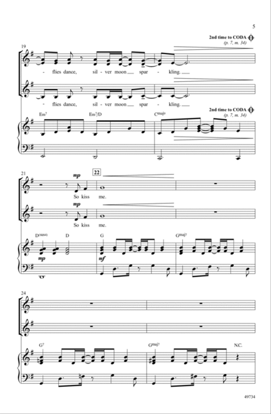 Kiss Me Choir scores gallery preview page 4