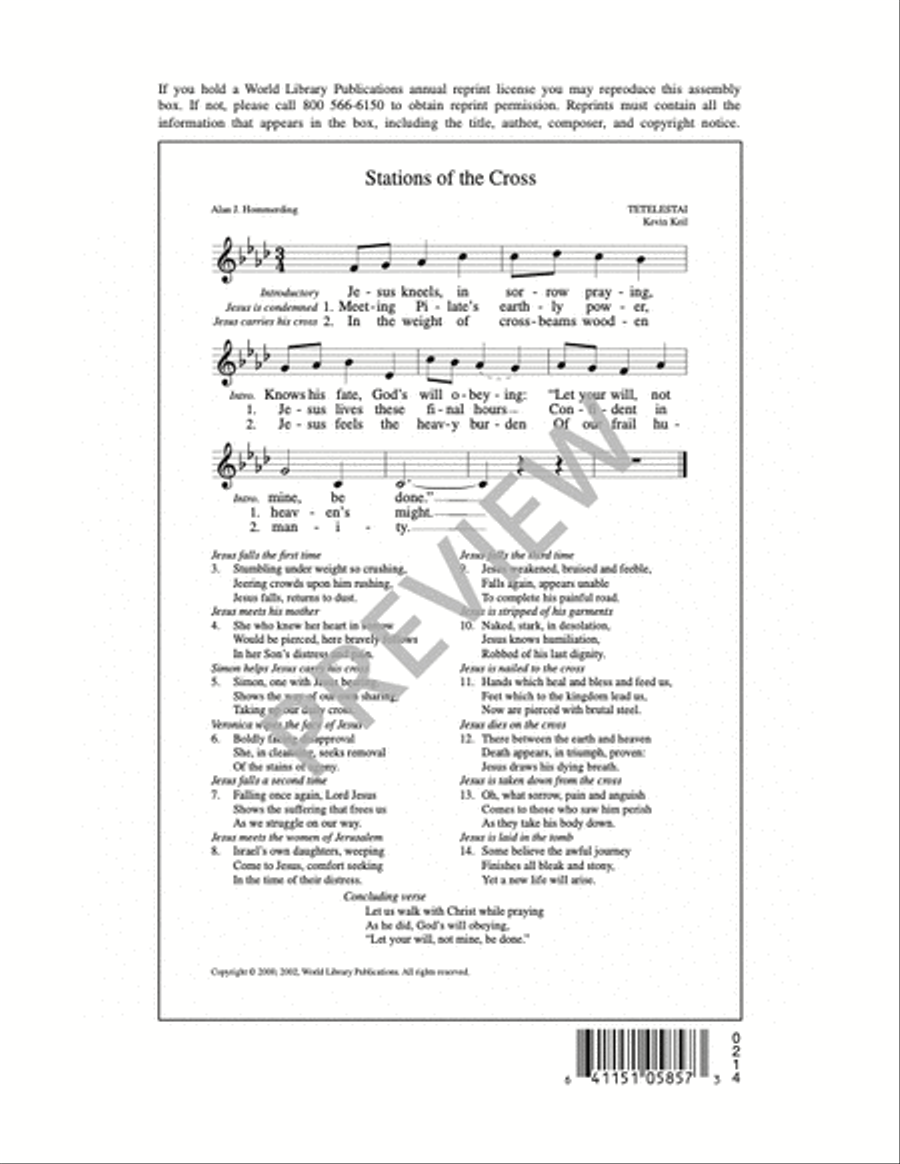Stations of the Cross 4-Part scores gallery preview page 8