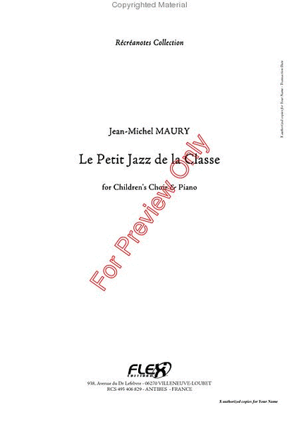 Le Petit Jazz De La Classe - Piano Reduction image number null