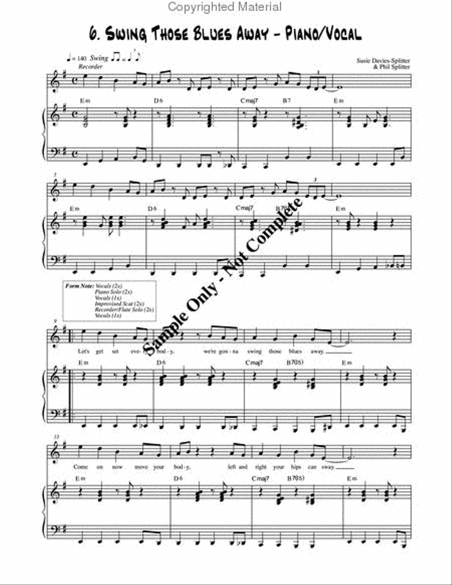 Jazz & Blues for Kids Choir scores gallery preview page 13