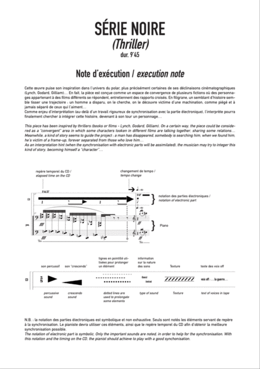 Serie noire (Thriller) Piano Solo scores gallery preview page 2