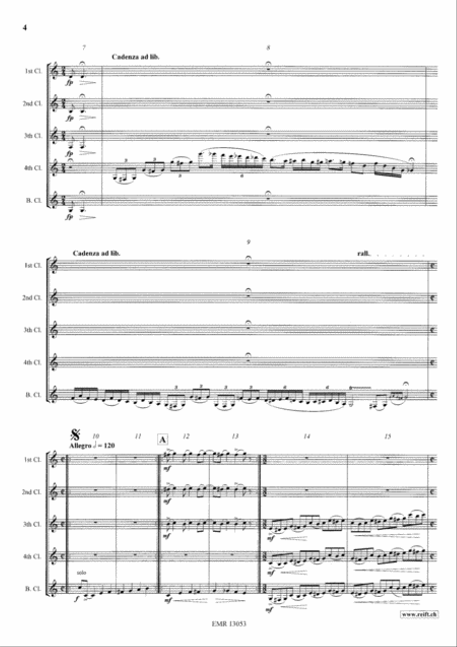 Association Clarinet Quintet scores gallery preview page 4