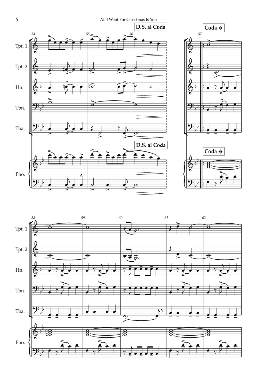 All I Want For Christmas Is You Small Ensemble scores gallery preview page 6