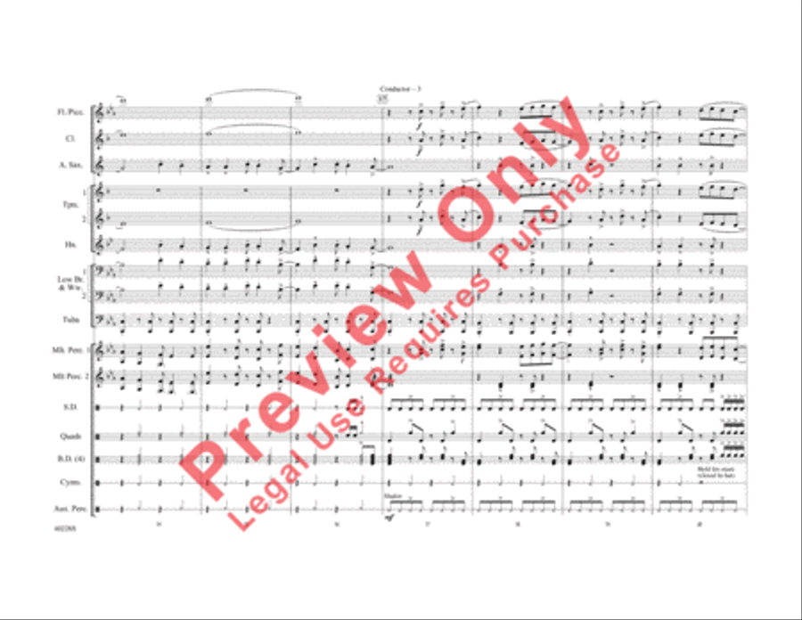 Die Another Day / Live and Let Die / James Bond Theme Marching Band scores gallery preview page 4
