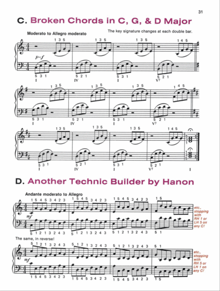 Alfred's Basic Piano Course Technic, Level 2 Piano Method scores gallery preview page 5