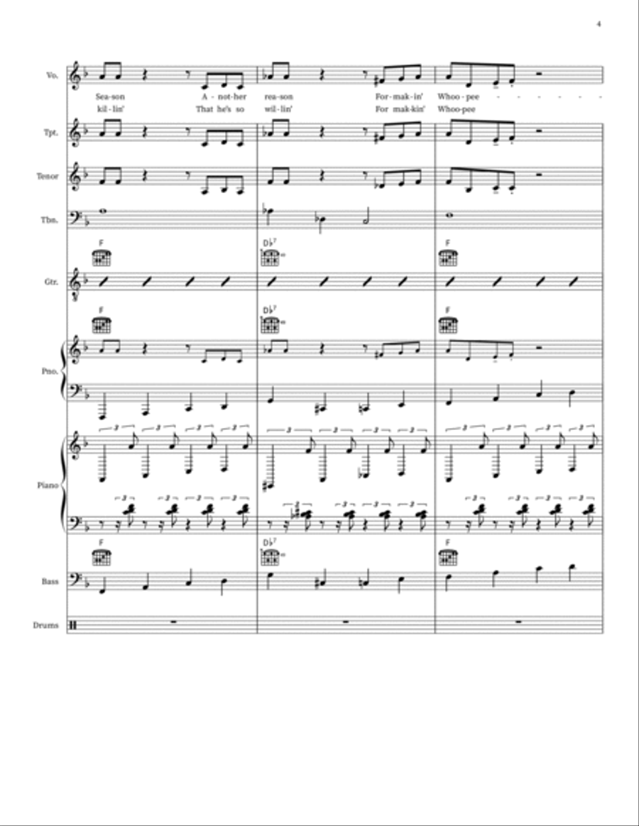 Makin' Whoopee! Jazz Ensemble scores gallery preview page 4