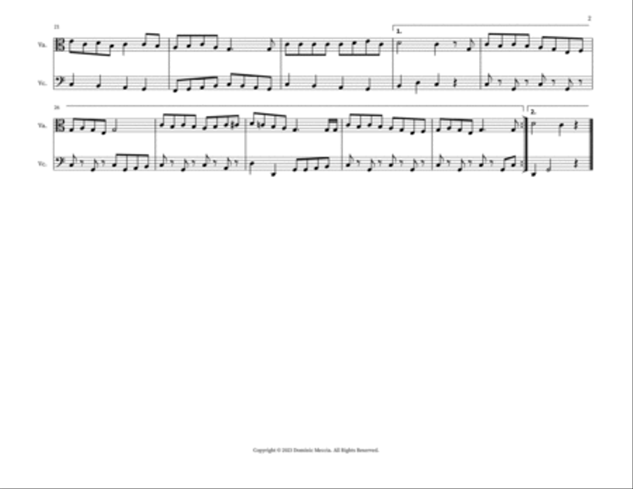 Who Threw The Overalls In Mrs. Murphy's Chowder String Duet scores gallery preview page 2