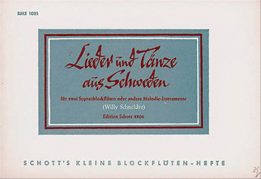 Swedish Songs And Dances Recorders Soprano Recorder scores gallery preview page 1