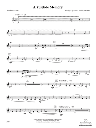 A Yuletide Memory: 3rd B-flat Clarinet