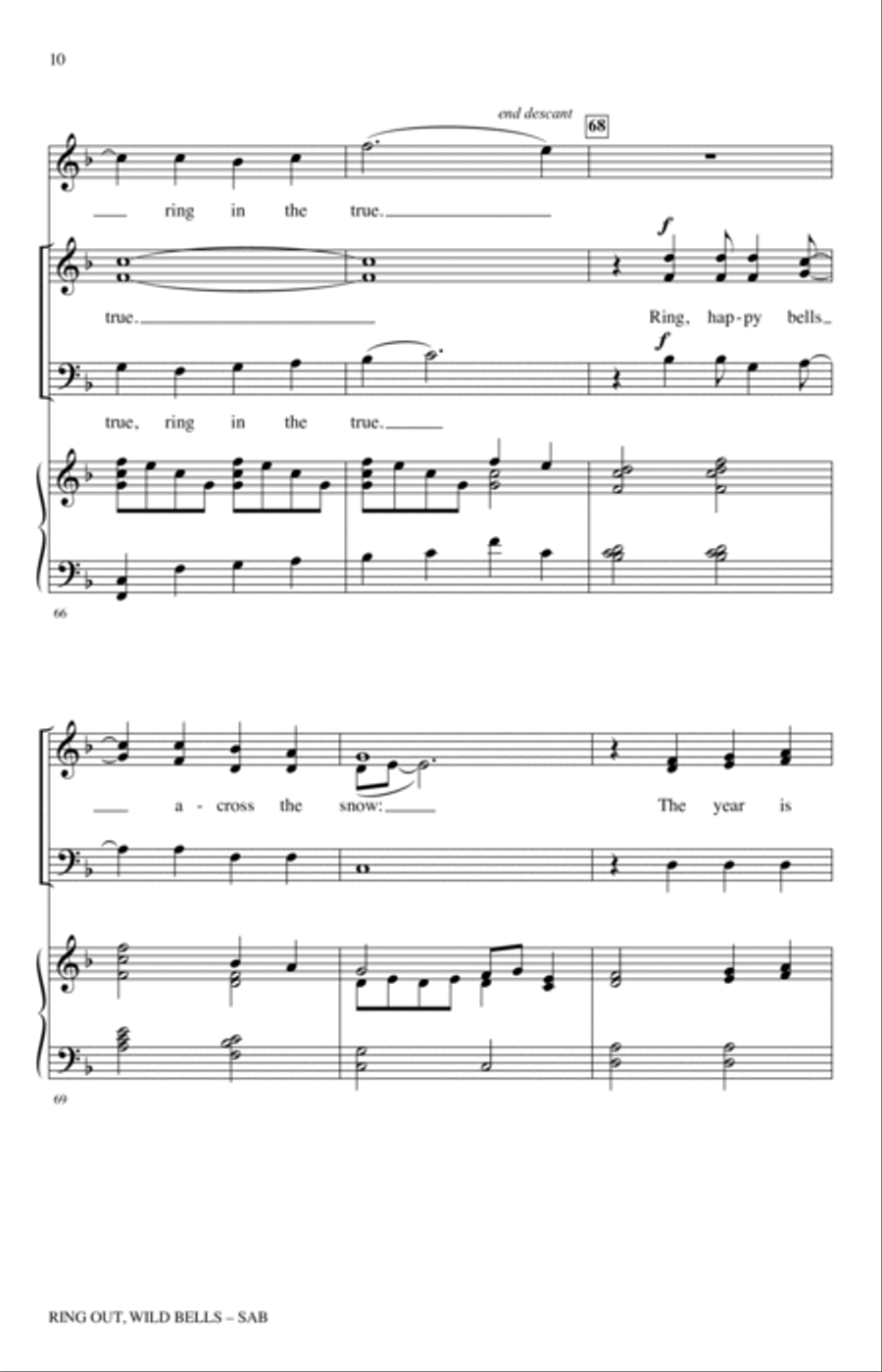 Ring Out, Wild Bells 3-Part scores gallery preview page 9