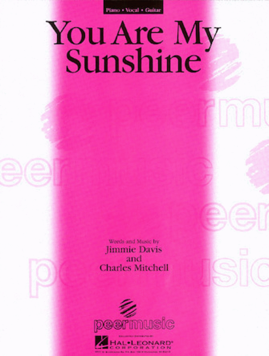 You Are My Sunshine Piano, Vocal, Guitar scores gallery preview page 1