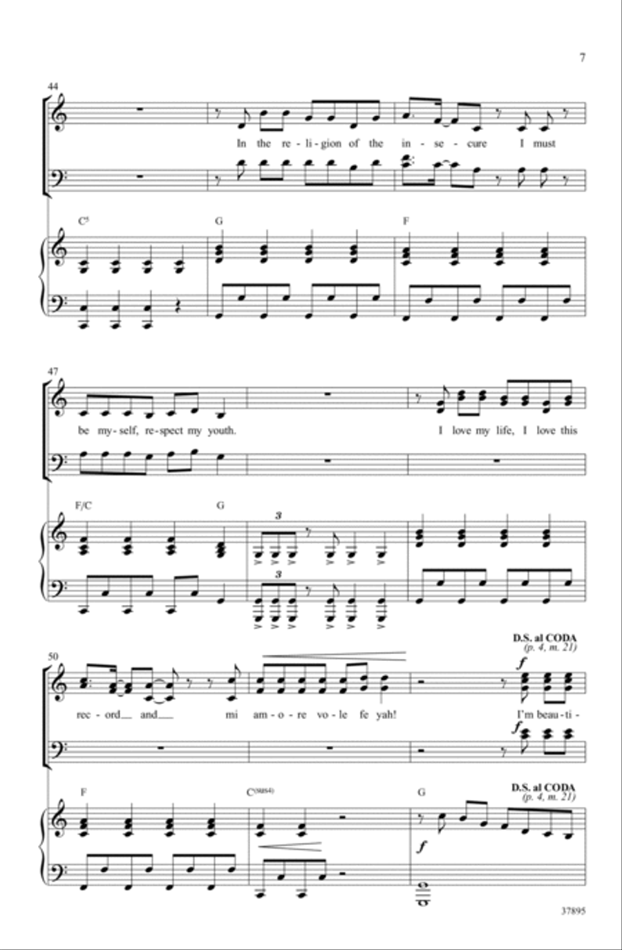 Born This Way Born This Way Choir scores gallery preview page 6