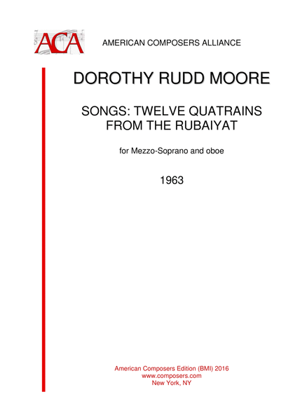[Moore] Songs: 12 Quatrians from the Rubaiyat
