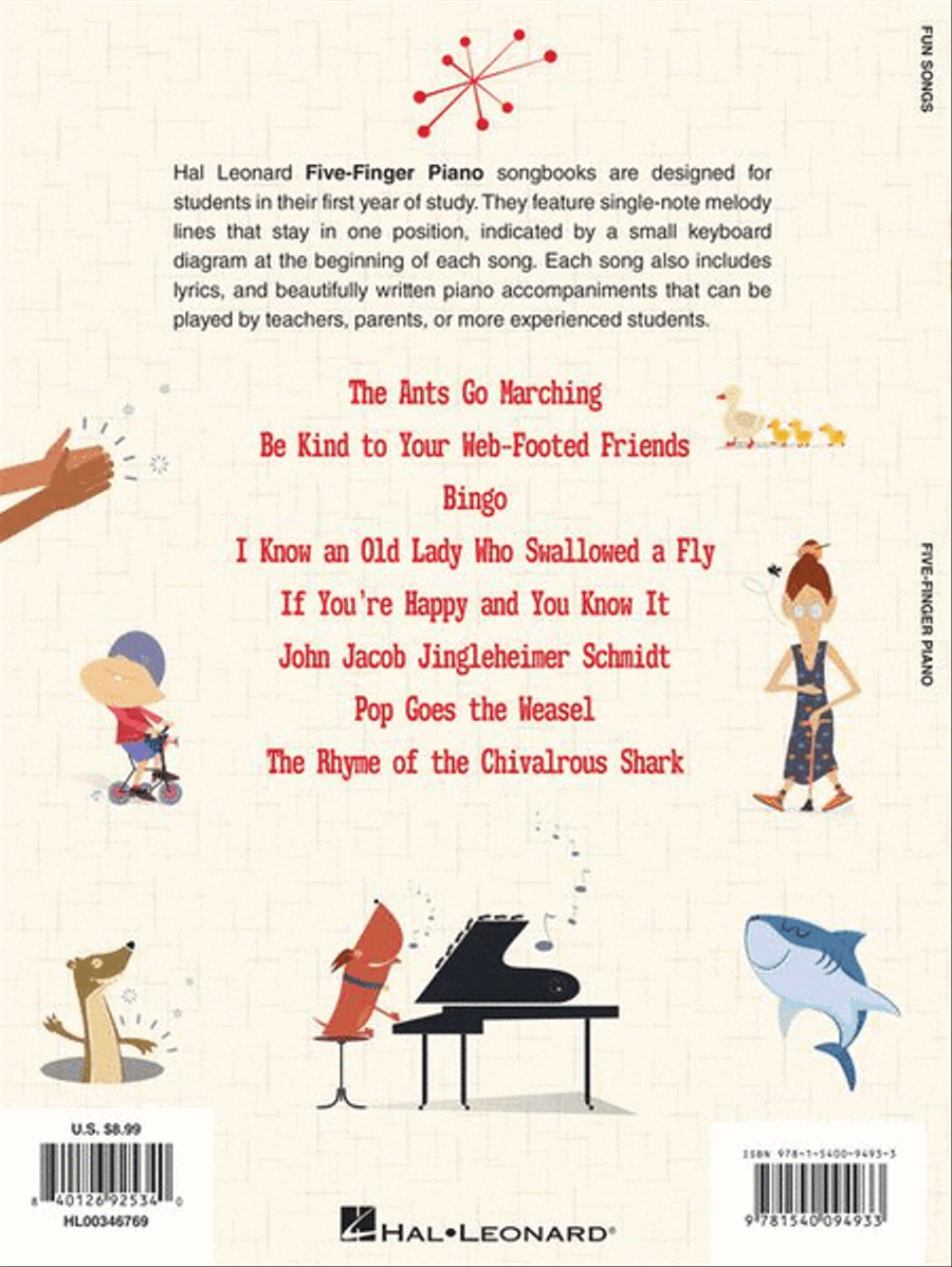 Fun Songs for Five-Finger Piano Piano scores gallery preview page 7