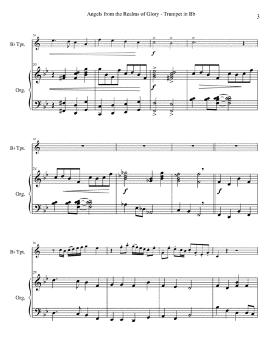 Angels from the Realms of Glory Trumpet Solo scores gallery preview page 5