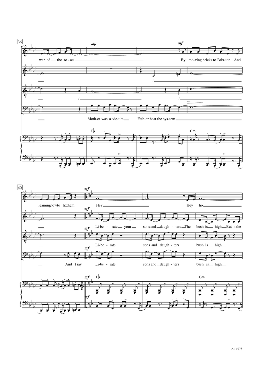 Candy Candy 4-Part scores gallery preview page 6