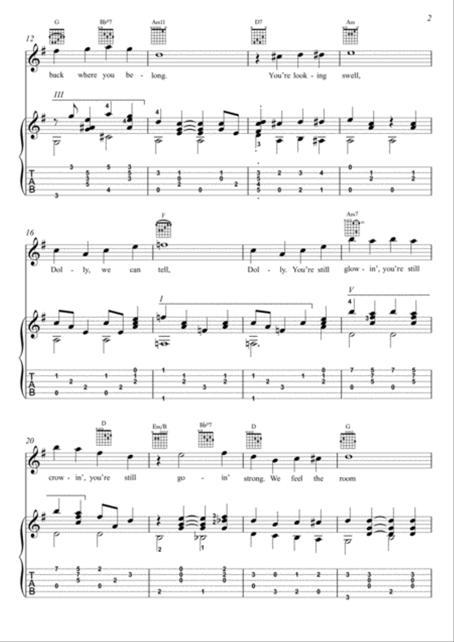 Hello, Dolly! Electric Guitar scores gallery preview page 2