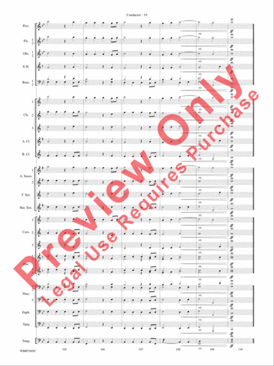 Prelude and Fugue in B-flat Major Concert Band scores gallery preview page 21