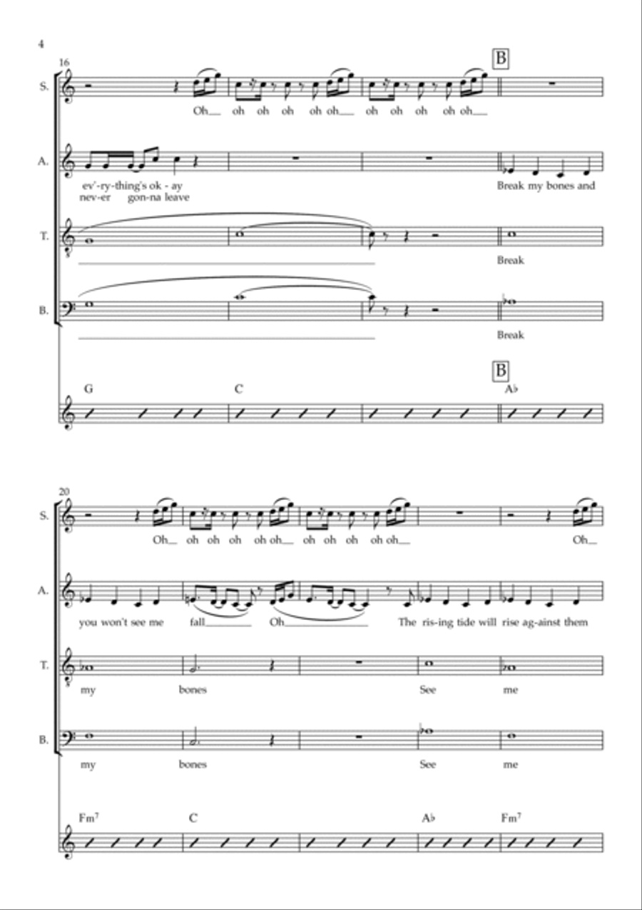 Hold My Hand Hold My Hand 4-Part scores gallery preview page 4