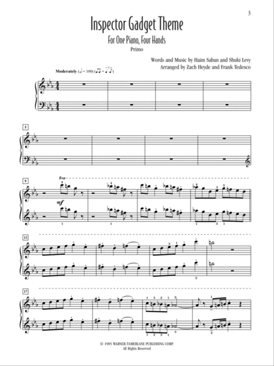 Inspector Gadget Theme Small Ensemble scores gallery preview page 3