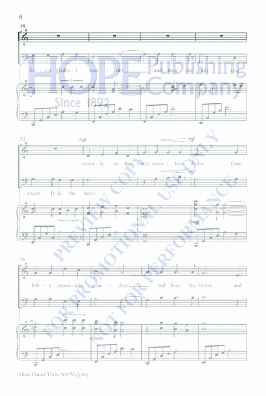 How Great Thou Art/Majesty 2-Part scores gallery preview page 6