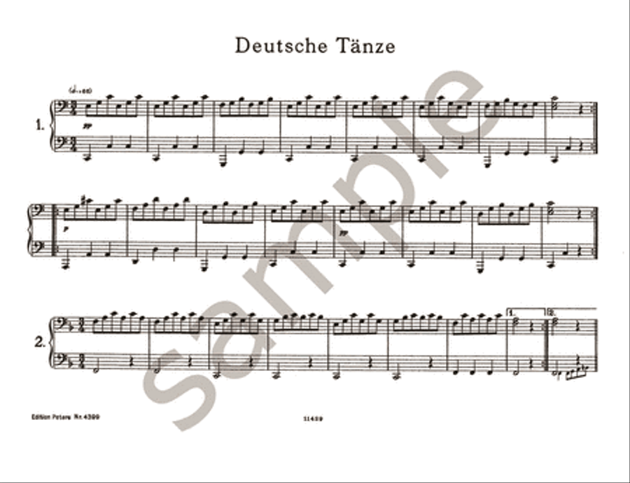 German Dances for Piano Duet Piano Duet scores gallery preview page 3