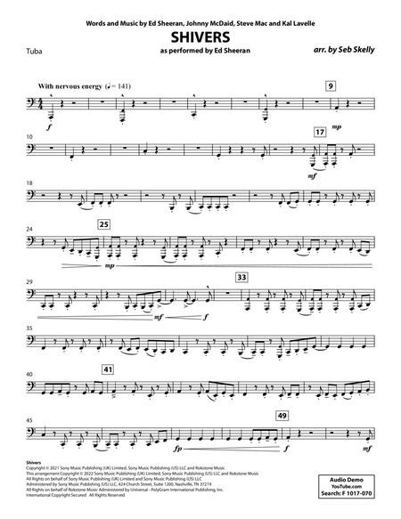 Shivers (for Brass Quintet) (arr. Seb Skelly) - Tuba