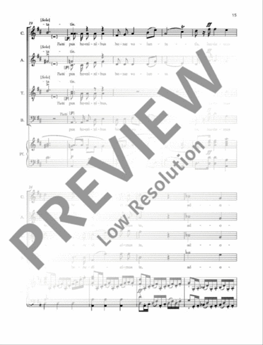 Missa sancta No. 2 G major 4-Part scores gallery preview page 16