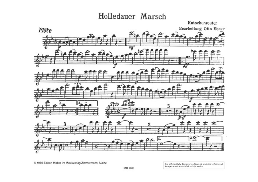 Holledauer Marsch/ Waldler-Marsch Concert Band scores gallery preview page 1